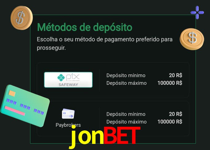 O cassino jonbet oferece uma grande variedade de métodos de pagamento